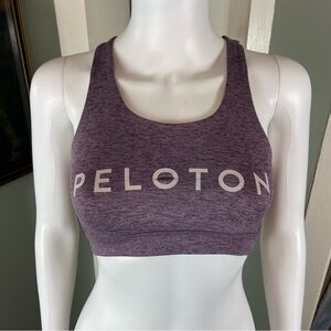 Peloton Women's Purple Space Dyed Cage Back Sports Bra Small S Athletic